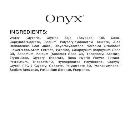 Onyx Anti Aging Face Tanning Lotion ingredients