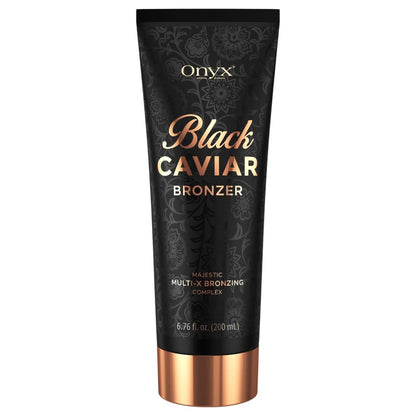 Onyx Black Caviar bronzer tanning lotion 6.76 fl oz bottle front view