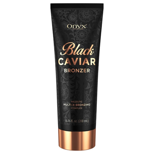 Onyx Black Caviar bronzer tanning lotion 6.76 fl oz bottle front view