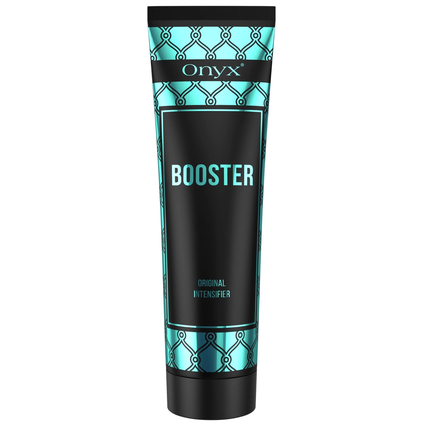 Onyx Booster tanning accelerator lotion 5.07 fl oz tube isolated on white background