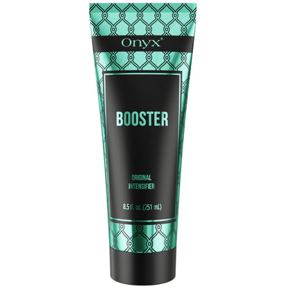 Onyx Booster tanning accelerator lotion 8.5 fl oz tube isolated on white background